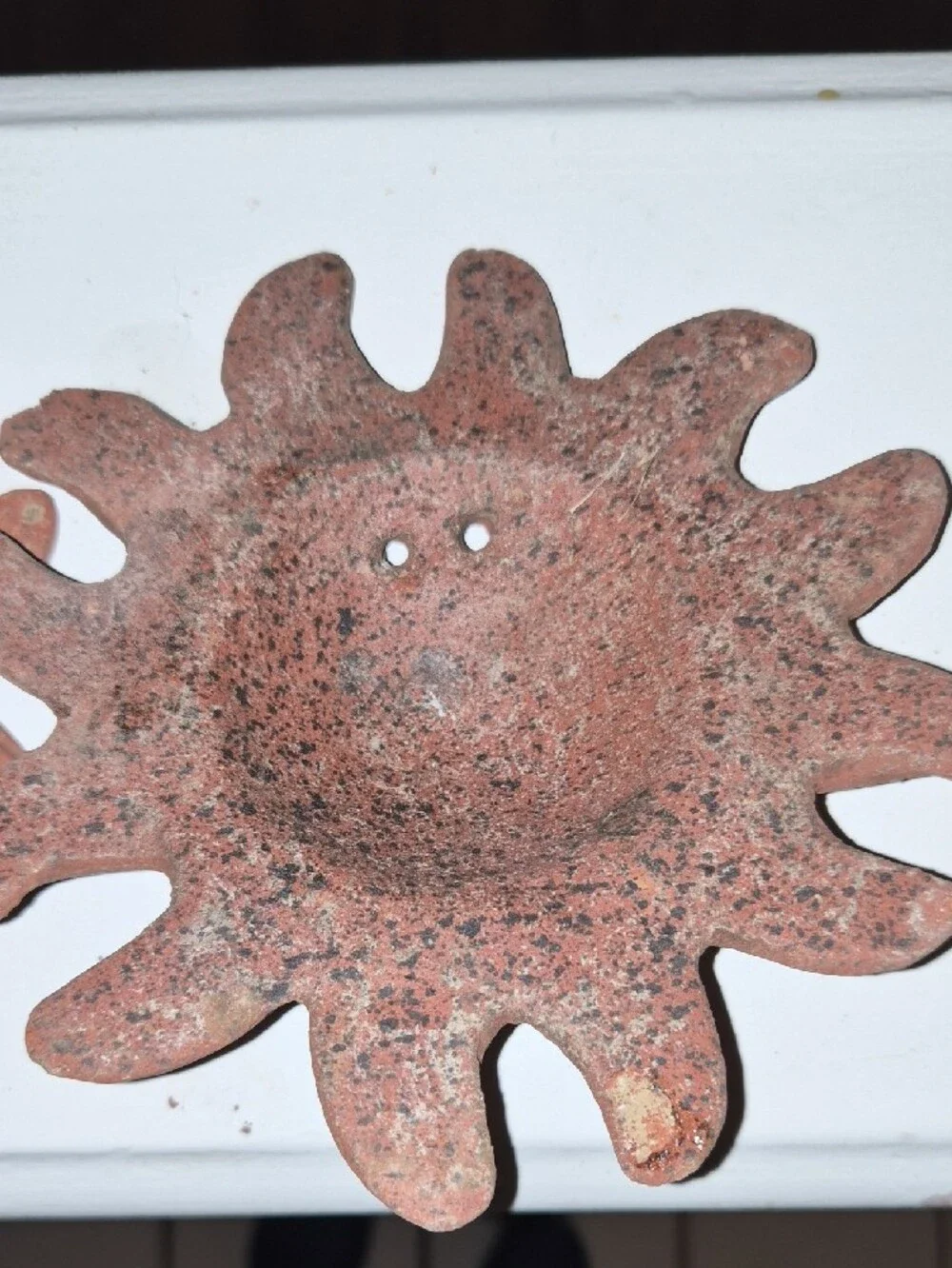 Rustic Sun Face Wall Décor Pair - Terracotta Finish 2pcs.